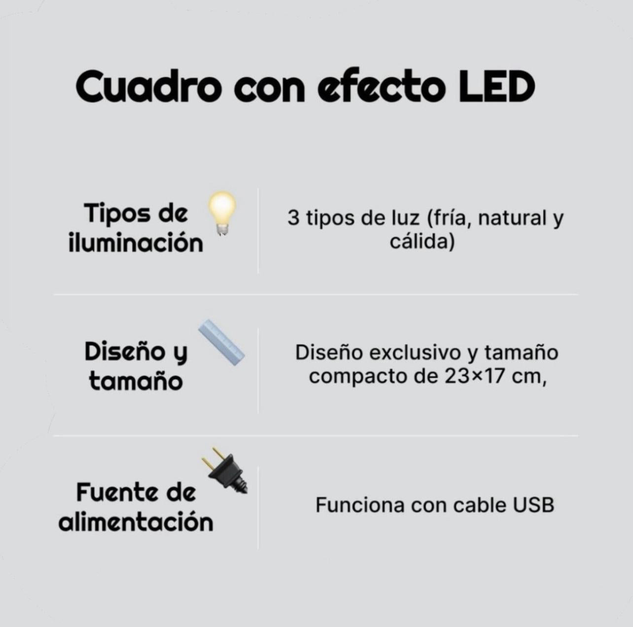 Cuadro led