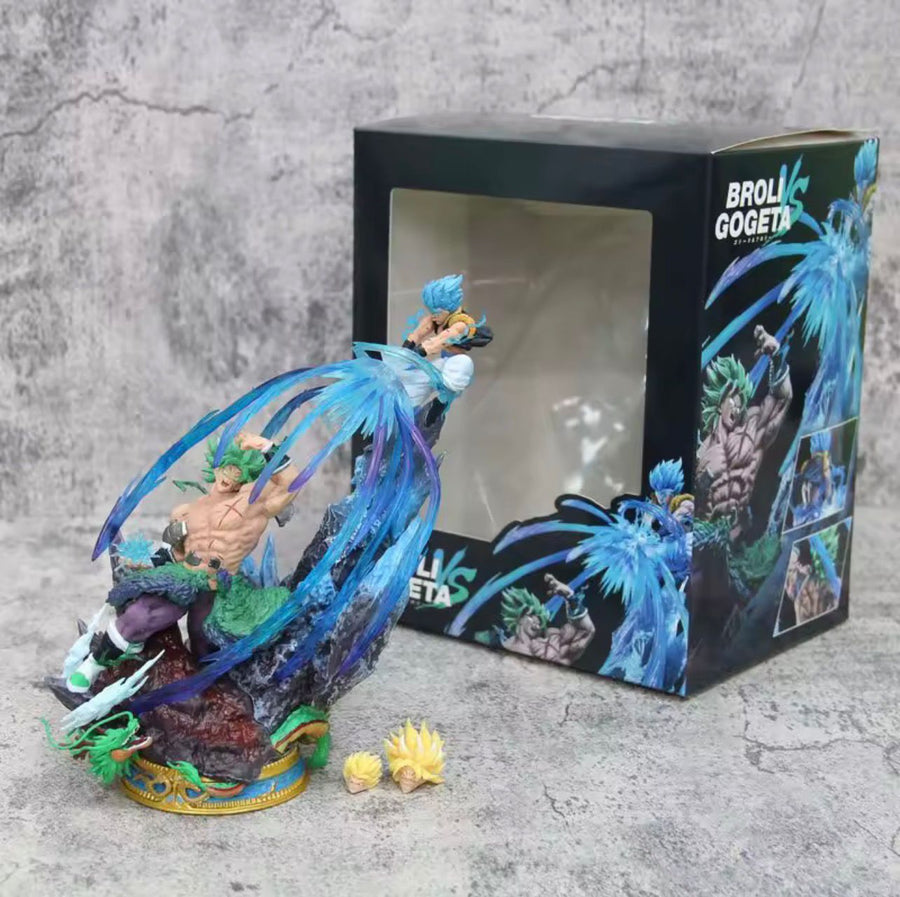 Figura Broly vs Gogeta de Dragon Ball Super — vista lateral de la estatua (vista 3), Mundo-Z