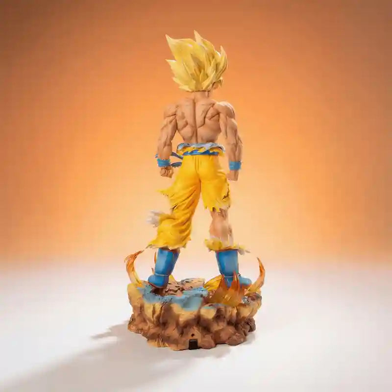 Figura Goku Super Saiyan Namek — primer plano del rostro, Mundo-Z